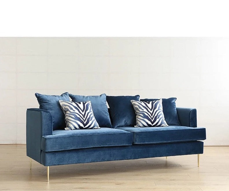 3 Seater Sofa Velvet Sectional Green Blue Fabric Sofas Fall Winter Living Room Furniture Design