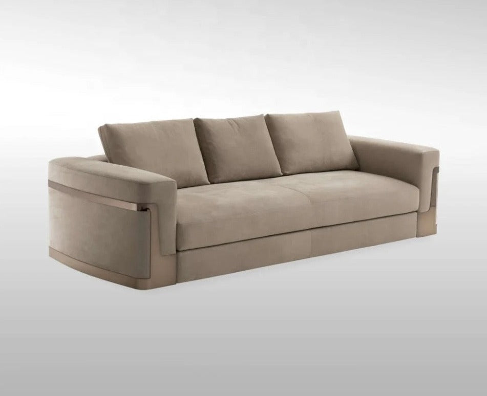 3 Seater Sofa Modern Luxury Design Fendy Green Gray Velvet Sofas Living Room Furniture