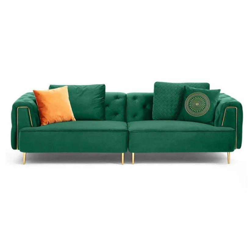 3+2+1 Sofa Set Noble Emerald Green Velvet Tufted Sofas Fall Winter's Home Design