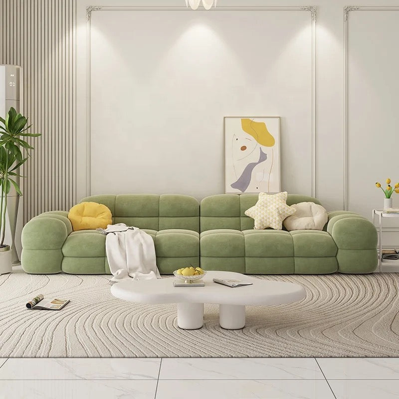 Green Sofa Modern Luxury Italian Style Sofa Set Upholstered Sectional Green Sofa