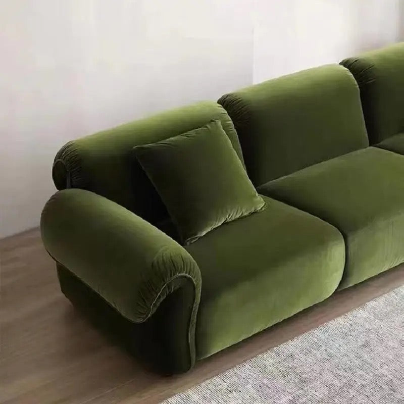 Fall Winter New Home Design Chesterfield Dark Green Flannel Sofas Living Room Minimalist Sofa Combination