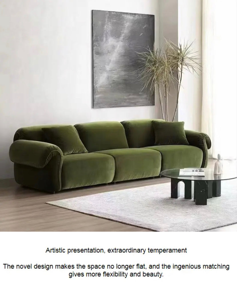 Fall Winter New Home Design Chesterfield Dark Green Flannel Sofas Living Room Minimalist Sofa Combination