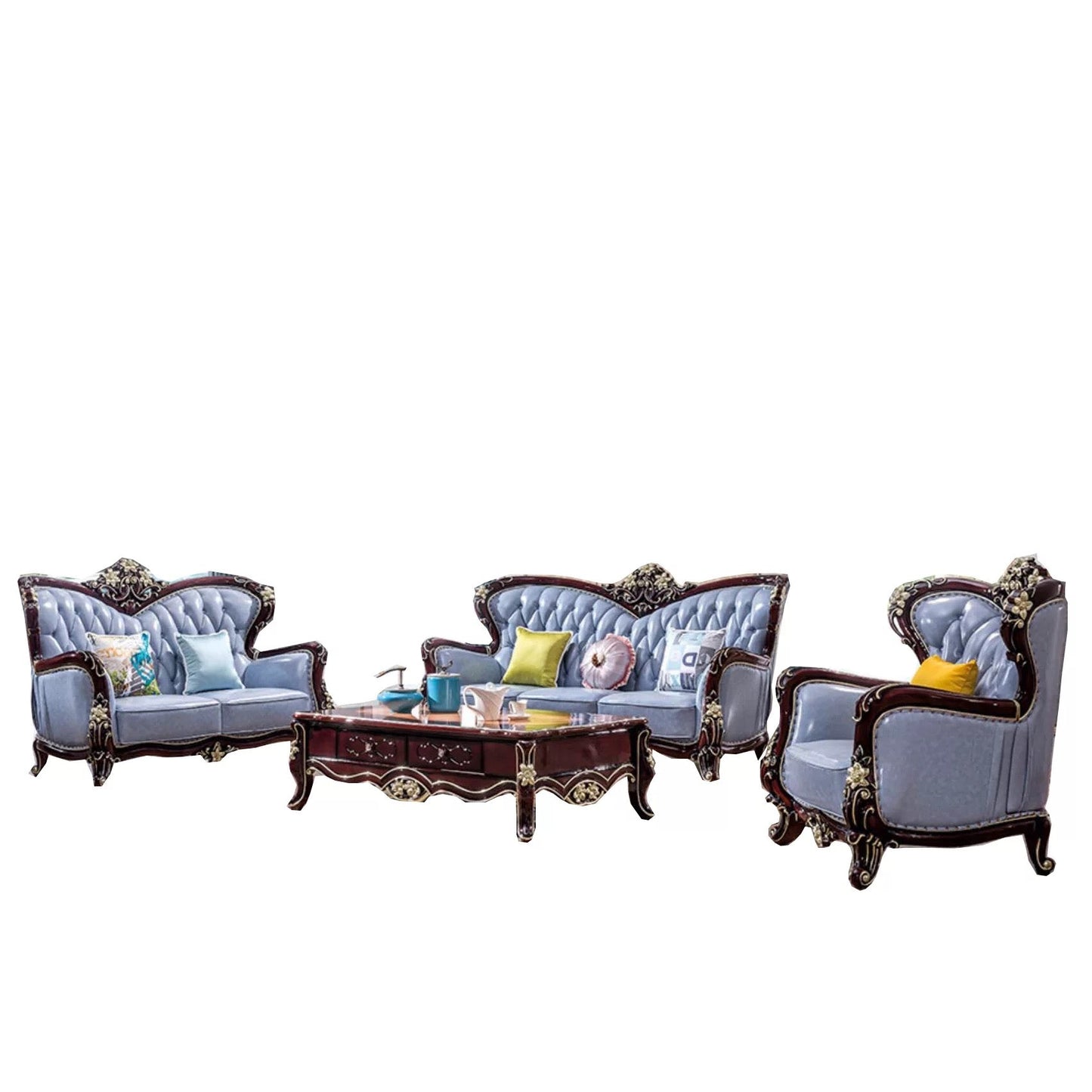 Sectional Sofa Set Baroque Style Living Room Royal Sofa Sets