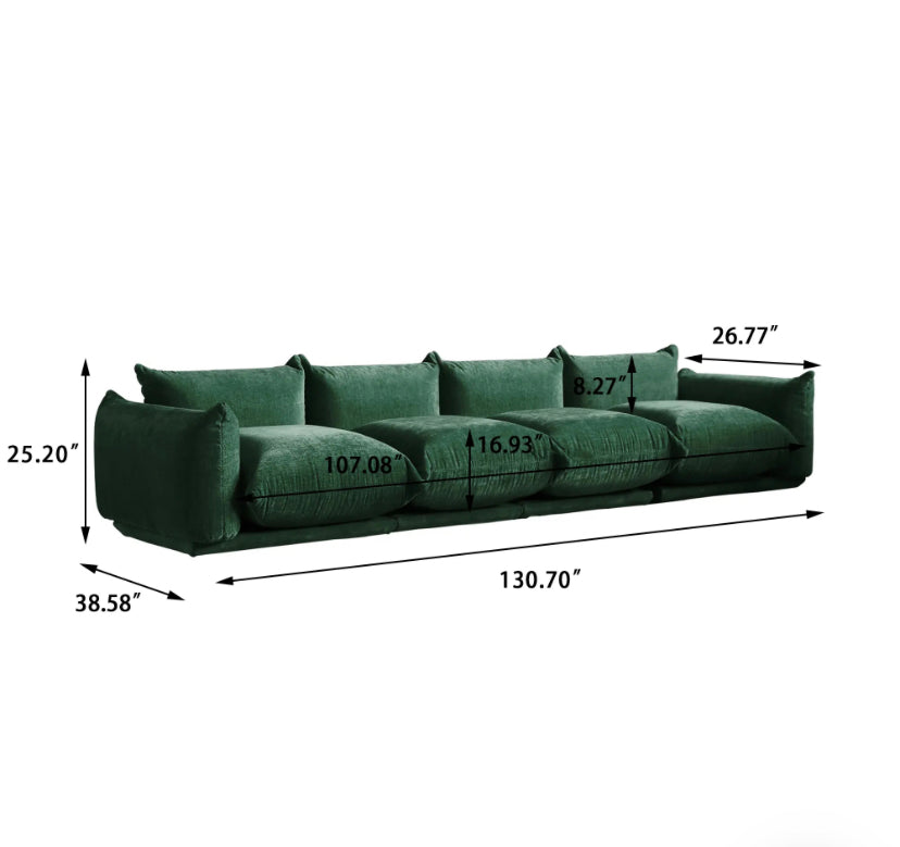 Living Room Furniture Green Velvet Couch Vintage Modular Sectional Sofa Set 7Ways Green Sofas