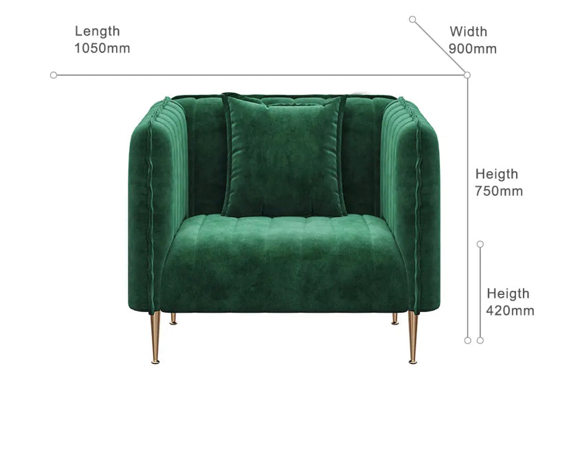 3+2+1 Sofa Set Modern Lounge Green Velvet Sofa Living Room Fall Winter New Design