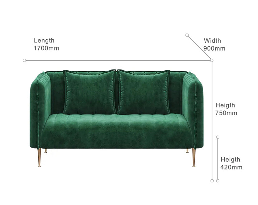 3+2+1 Sofa Set Modern Lounge Green Velvet Sofa Living Room Fall Winter New Design