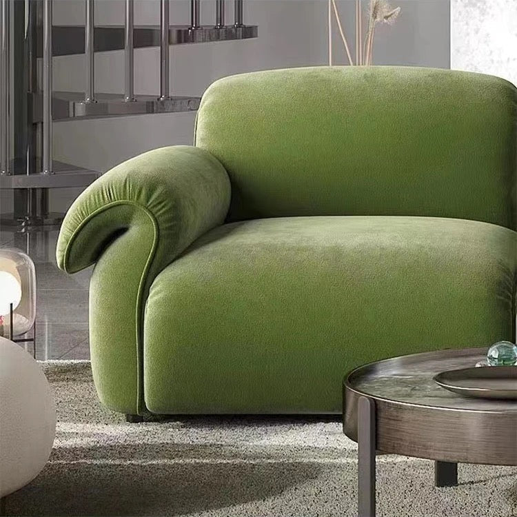 Three Seater Italian Sofa Luxury Living Room Emerald Dark Green Velvet Upholstered Modern Sofas