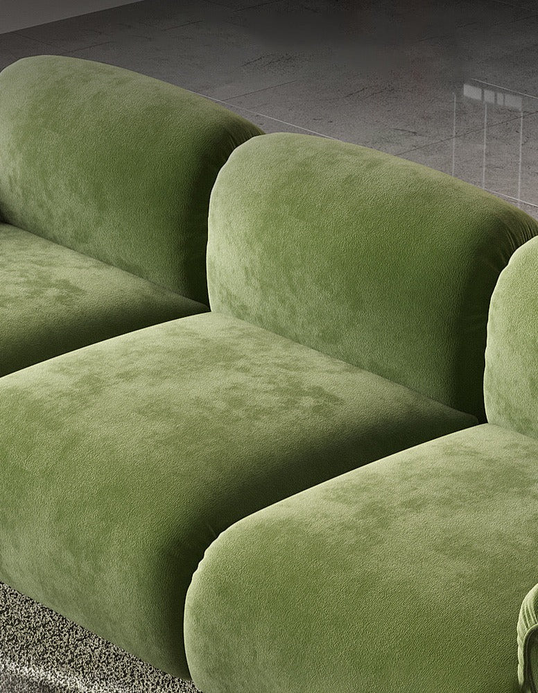 Three Seater Italian Sofa Luxury Living Room Emerald Dark Green Velvet Upholstered Modern Sofas