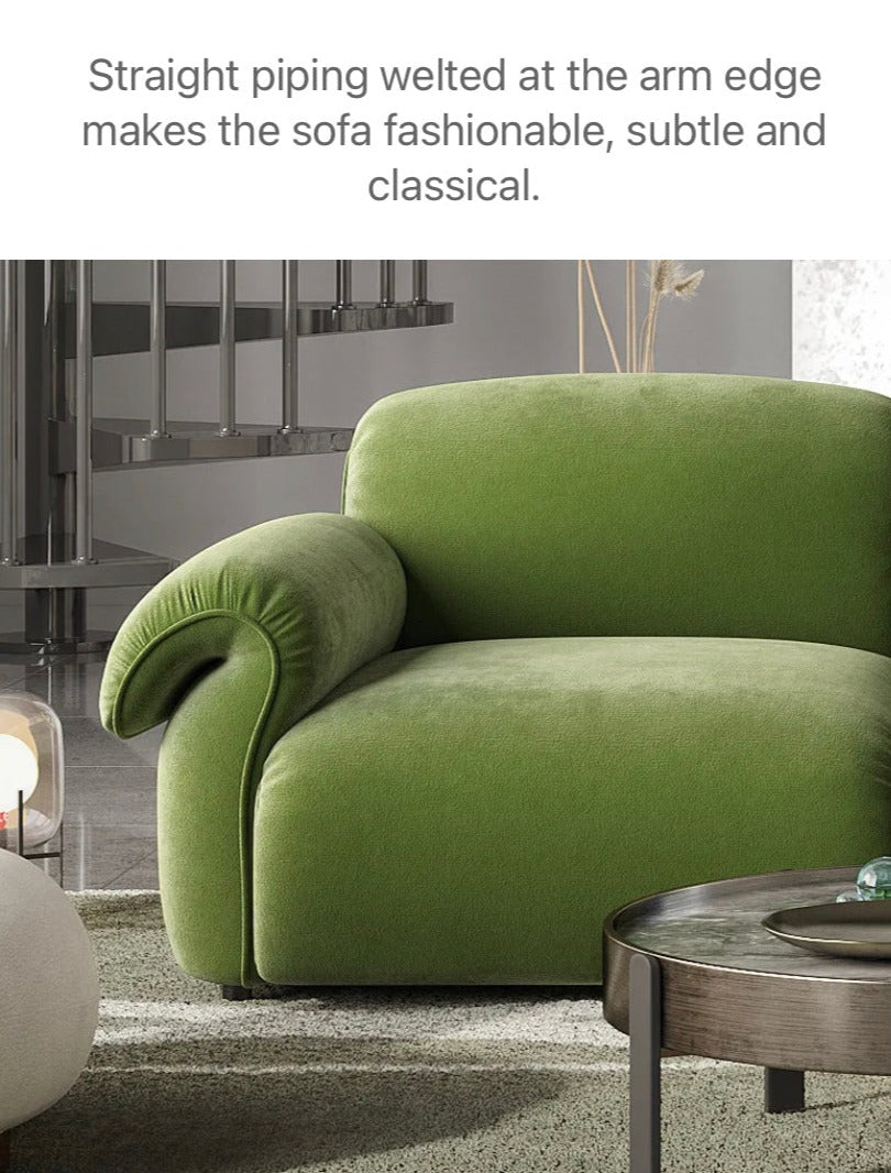 Three Seater Italian Sofa Luxury Living Room Emerald Dark Green Velvet Upholstered Modern Sofas