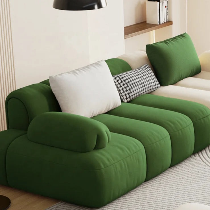 3-4 Seater Sofa Modern Design Green White Fabric Salon Sofas Living Room Furniture