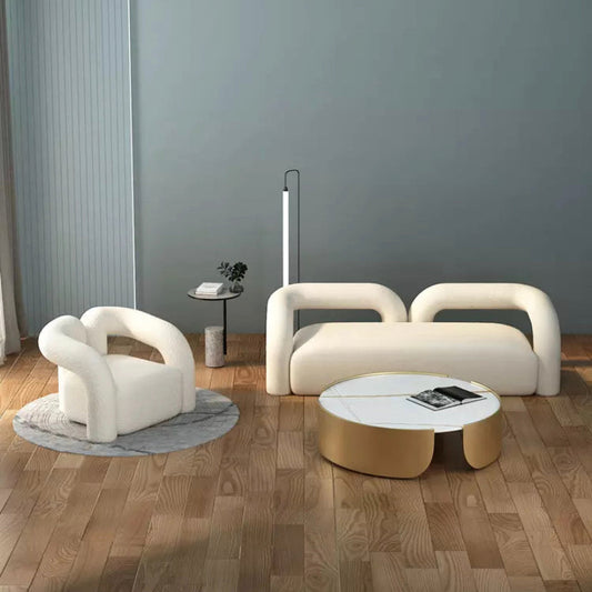 Nordic Accent Wool Armchair, Customizable Velvet Leisure Modern Chair