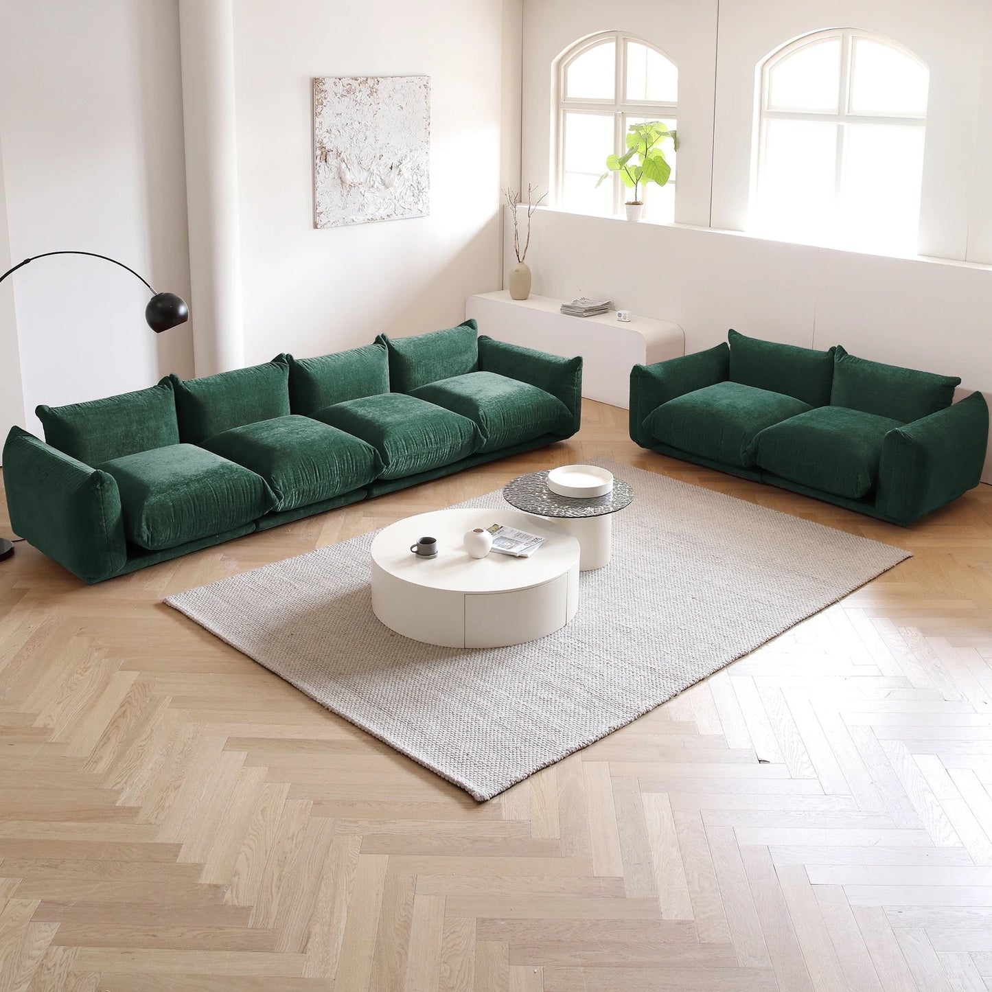 Green Sectional Sofa Fall Winter New Interior Design High Quality Vintage Green Velvet Modular Sectional Sofa Set