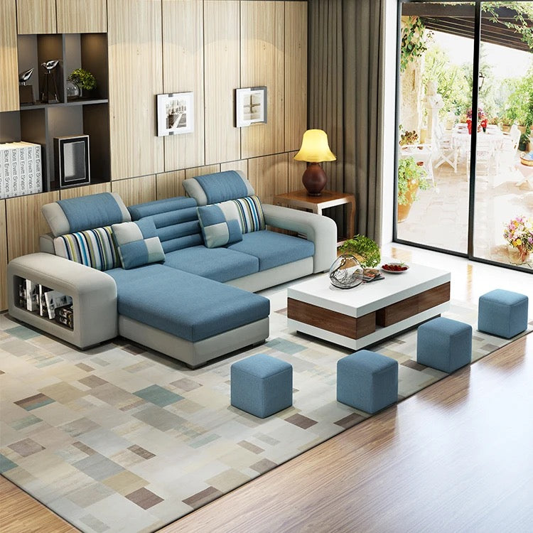 Modern L-Shaped Corner Sofa Living Room Furniture Sectional Sofa Sets