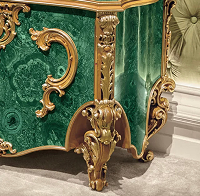 Cabinet Baroque Console With 24 K Gold Leafs Living Room Hand Made Antique Luxury Console