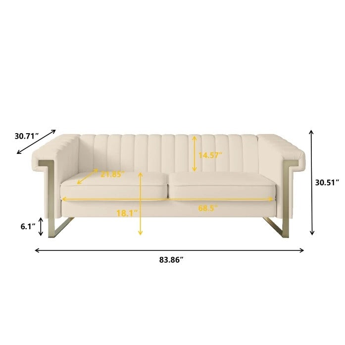 Fall Winter New Modern 3 Seater White Chesterfield Sofas Living Room Furniture Design