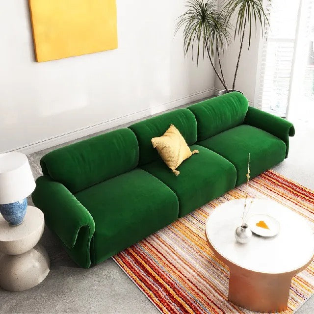 2 Seater New Design Nordic Light Green Velvet Sofa Home Living Room Furnitures