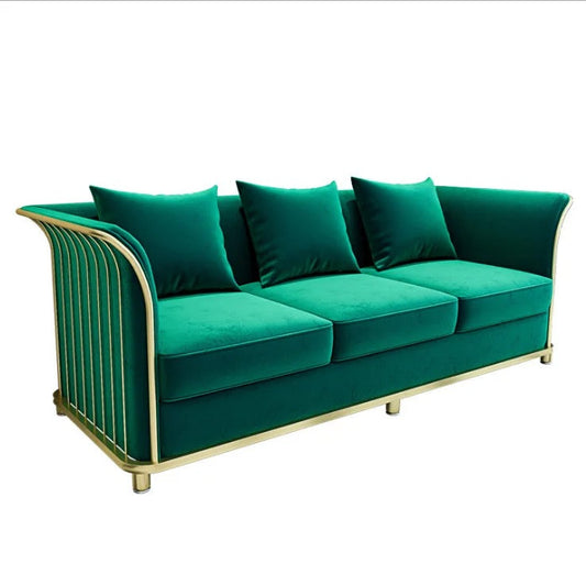 3 Seater Sofa Fall Winter New Living Room Green Blue Velvet Sofa Design