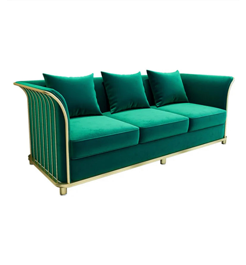 3 Seater Sofa Fall Winter New Living Room Green Blue Velvet Sofa Design