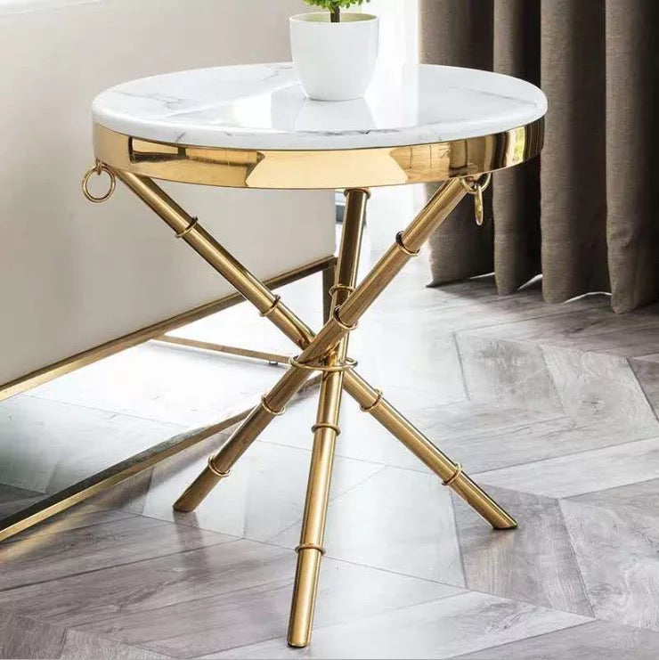 Table Original Marble Home Furnishing Modern Hand Made Gold Side Table