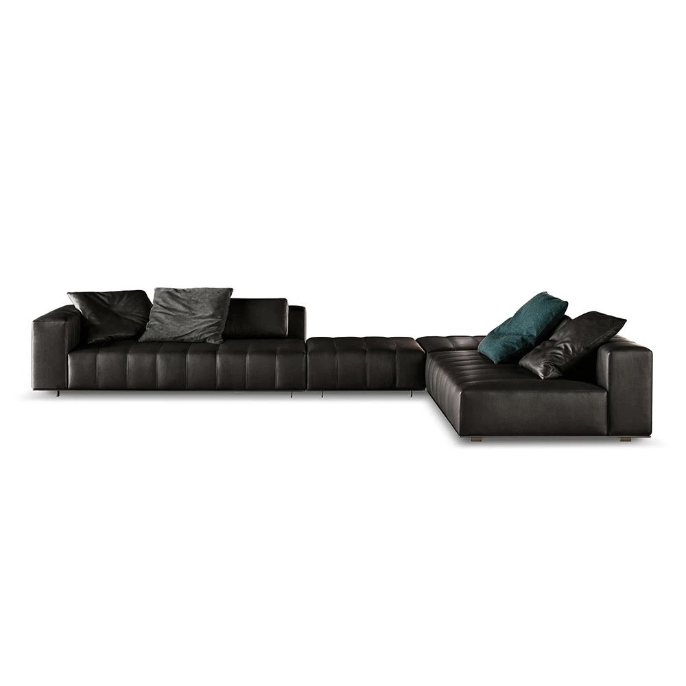 Modern L-Shaped Sofas European Luxury Furniture Design Living Room Salon 5 Seater Sofa Set