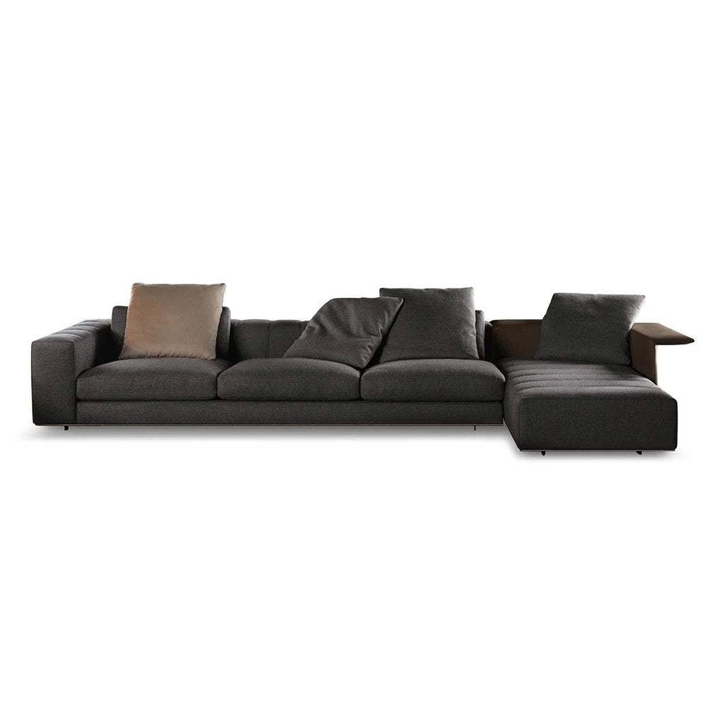 Modern L-Shaped Sofas European Luxury Furniture Design Living Room Salon 5 Seater Sofa Set