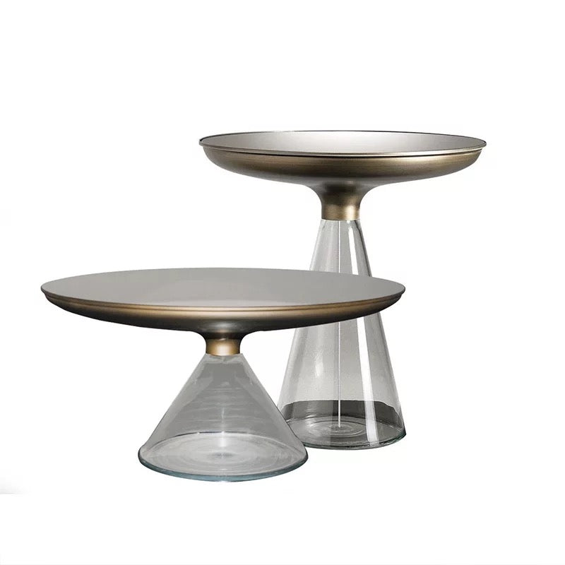 Coffee Table Luxury Italian Designer Glass Coffe End Tables