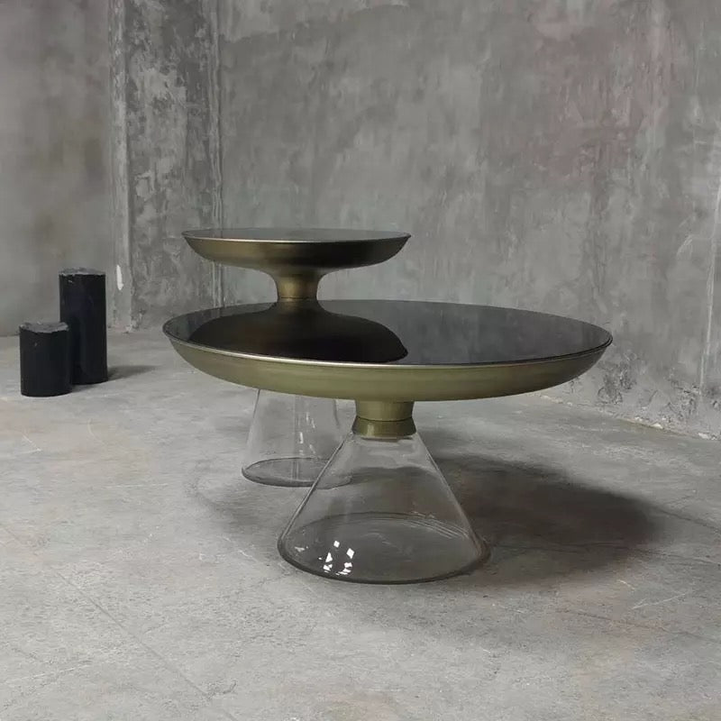 Coffee Table Luxury Italian Designer Glass Coffe End Tables