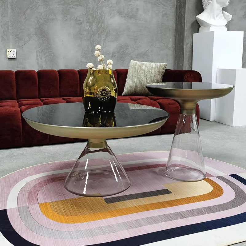 Coffee Table Luxury Italian Designer Glass Coffe End Tables