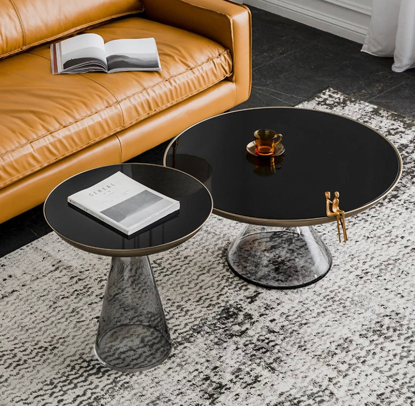 Coffee Table Luxury Italian Designer Glass Coffe End Tables