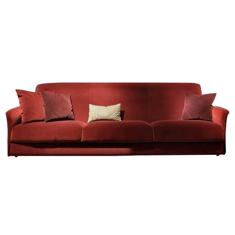 3 Seater Red Velvet Sofa Living Room Estilo European Luxury Furniture 