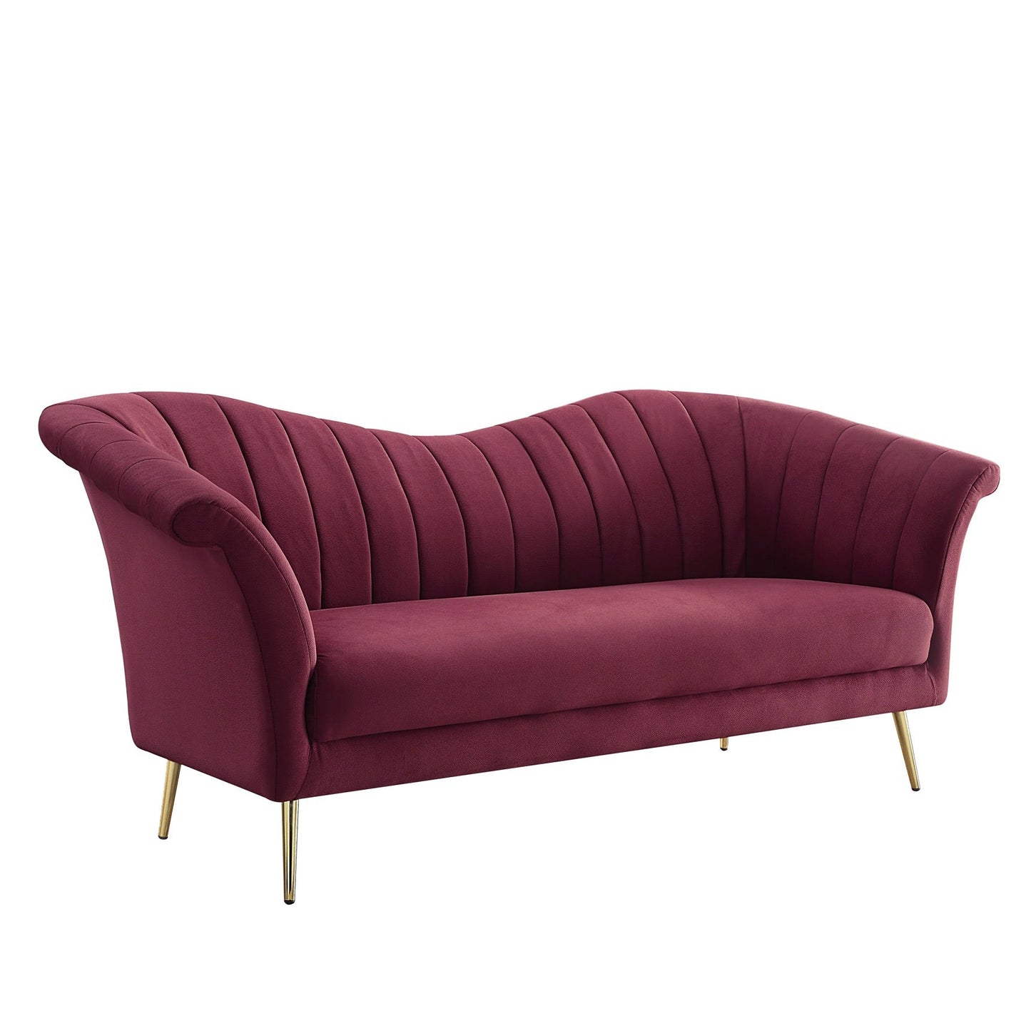 2 Seater Sofa Stylish Lip Shape Down Couch Living Room Salon Red Velvet Sofa