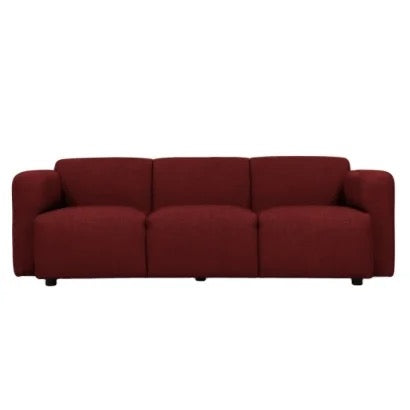 3 Seater Sofa Colorful Claret-Red Fabric Sofa Modular Livingroom Nordic Upholstery Sofas