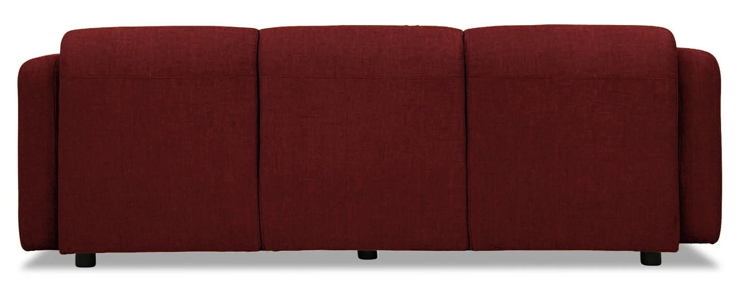 3 Seater Sofa Colorful Claret-Red Fabric Sofa Modular Livingroom Nordic Upholstery Sofas