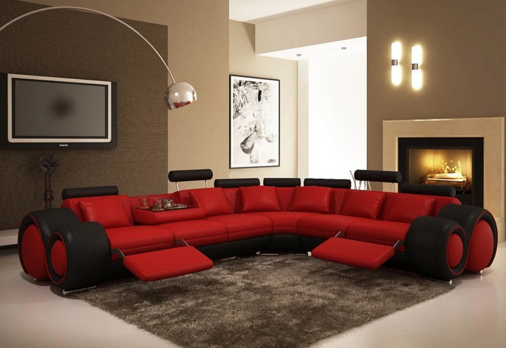 L Shaped Sofa Modern Environmentally Friendly Couch Living Room Sectional Leather Sofas