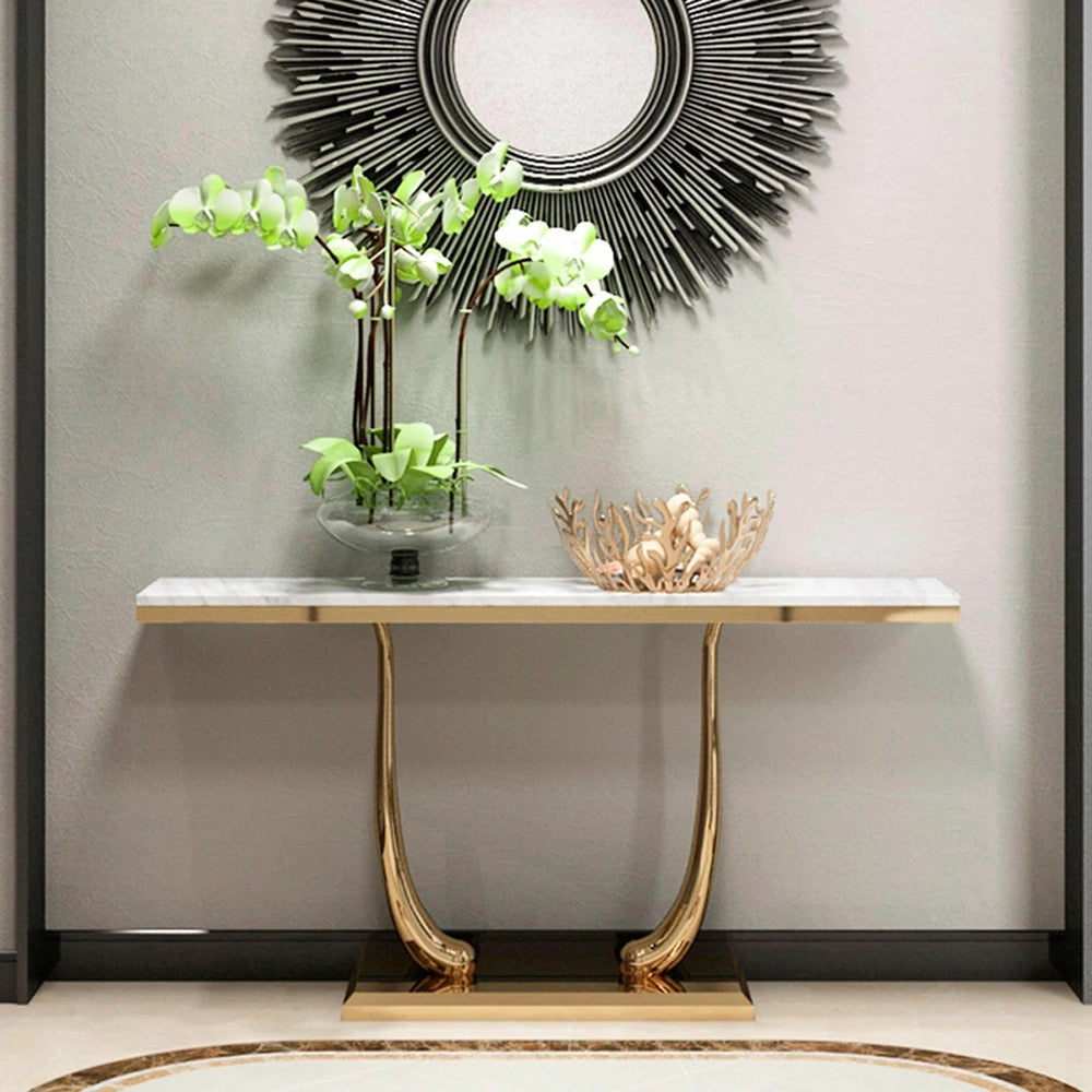 Console Living Room Furniture Modern Table Gold Marble Modern Wall Table