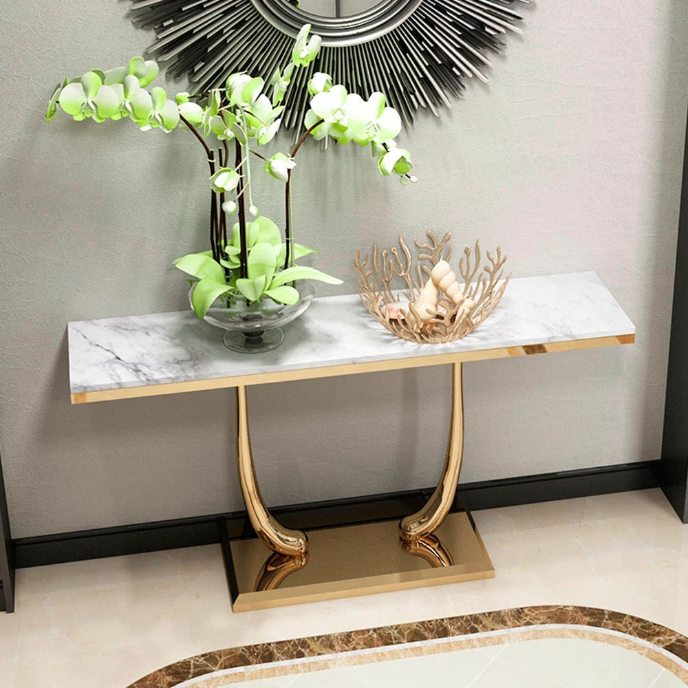 Console Living Room Furniture Modern Table Gold Marble Modern Wall Table