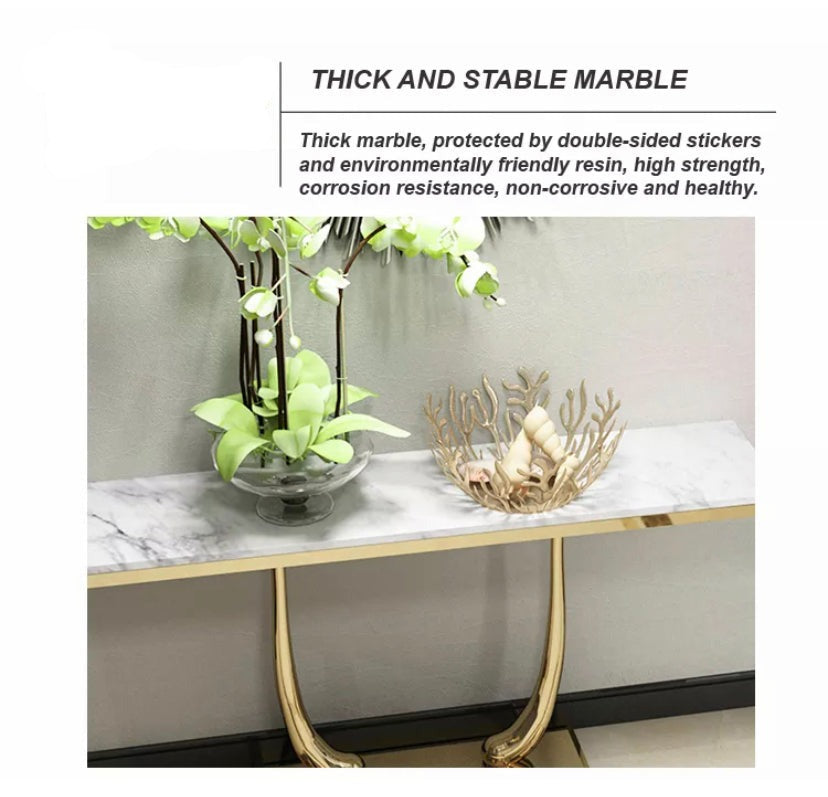 Console Living Room Furniture Modern Table Gold Marble Modern Wall Table