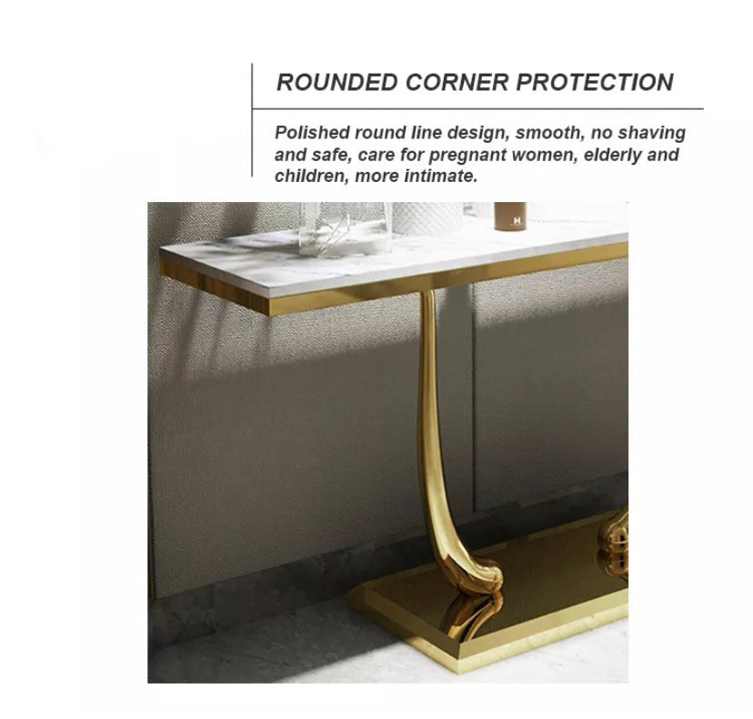 Console Living Room Furniture Modern Table Gold Marble Modern Wall Table