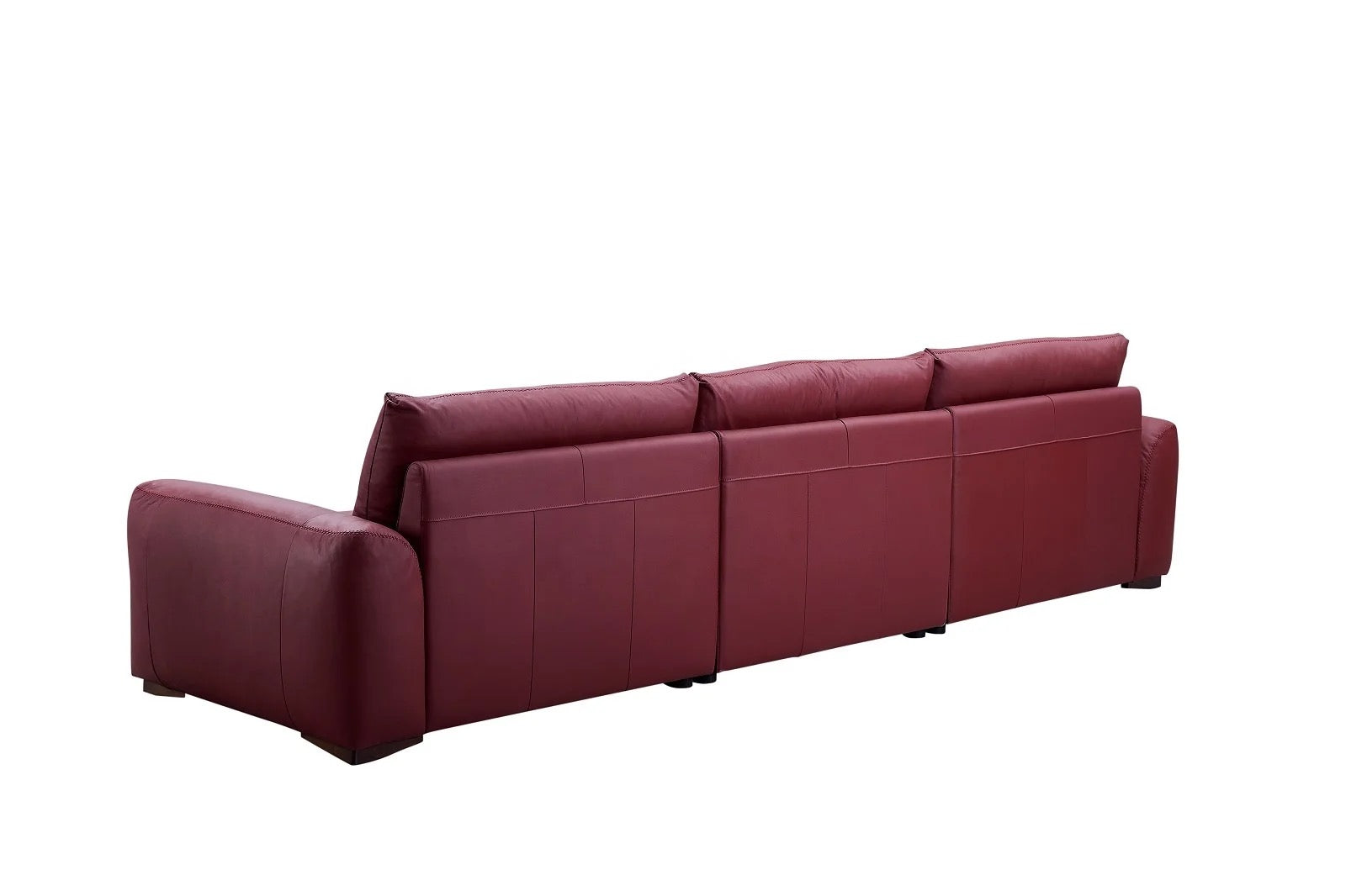 3 Seater Sofa Modern Red Living Room Sectional Leather Sofa