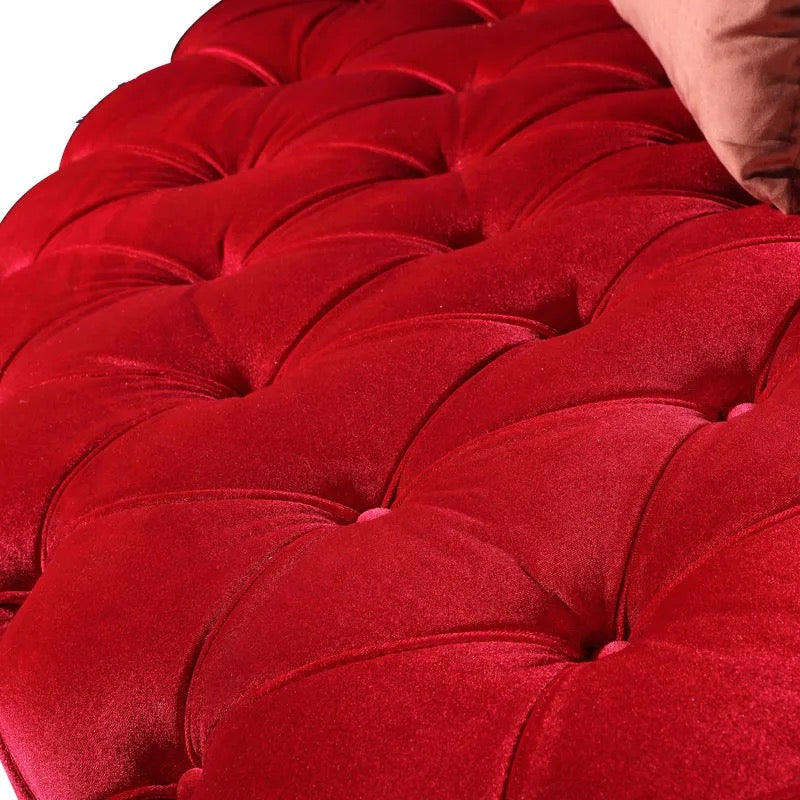 Circular Modern Lobby Red Tufted Round Sofa Design Sectional Velvet Button-Tufted Sofas