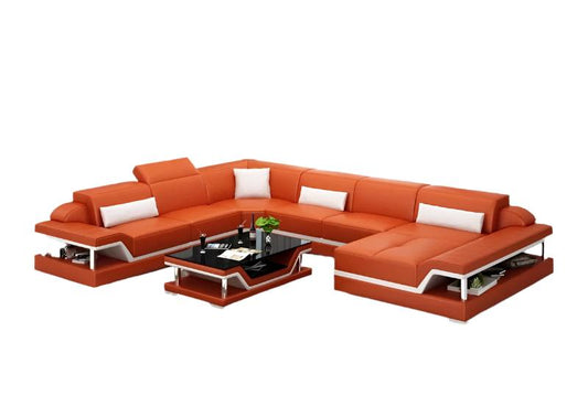 U Shaped Sofa High-end Apartment Modern Genuine Leather Furniture Sofas