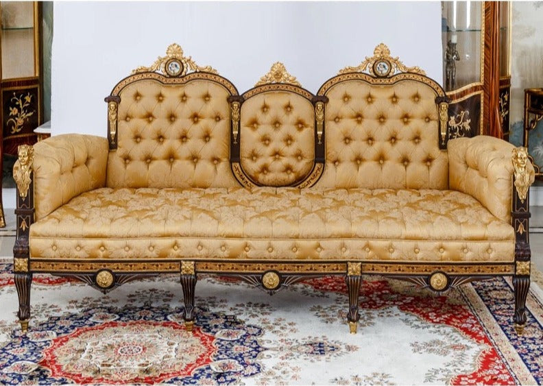 Sofa 1 Seater Noble Single Seat Sofa Unique Baroque Design Luxury Royal Furniture Sofa Set