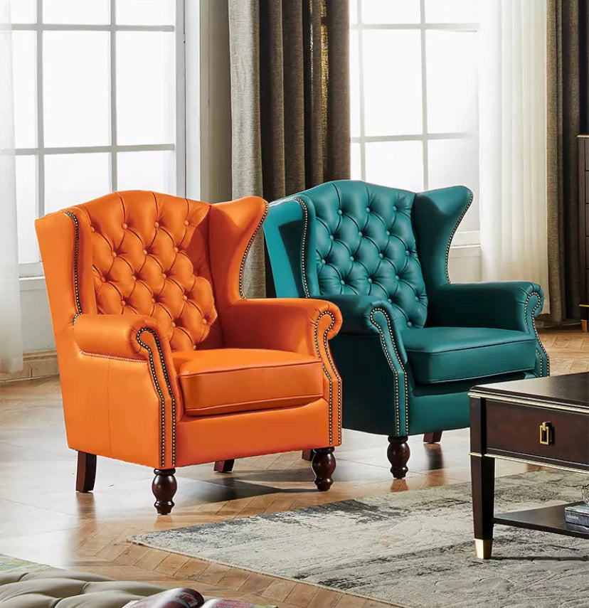 Accent Chair High Wing Back Chairs Winter's Leather Armchairs