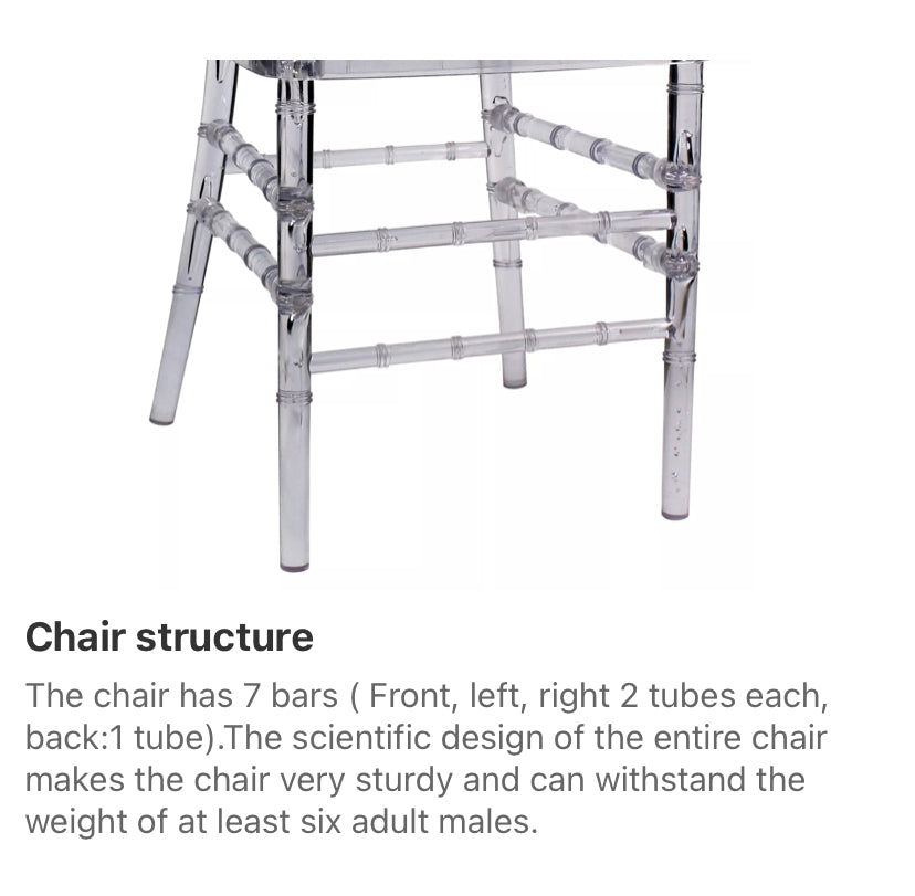 Ghost Chair Clear Masiv Plastic Resin Transparent Event Tiffany Chiavari Phoenix Event Chairs