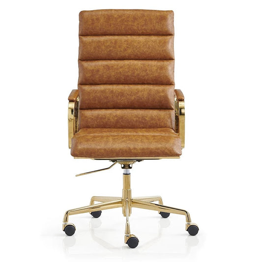 Office Chair Luxury Gold Ergonomic Swivel Executive Computer Chair