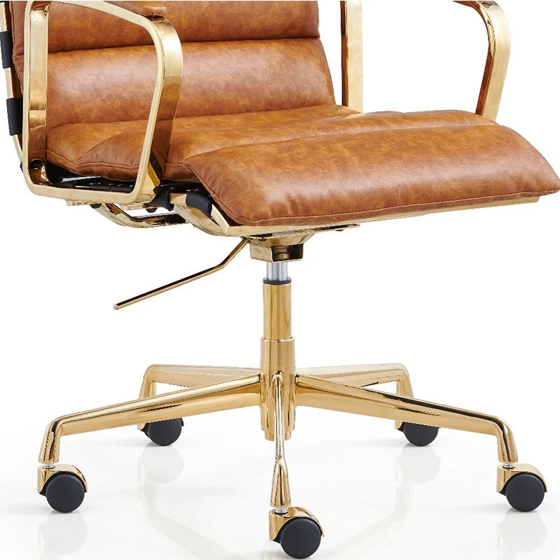 Office Chair Luxury Gold Ergonomic Swivel Executive Computer Chair