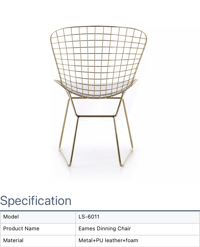 Dining Room Chair High Quality Gold Stainless Steel PU Leather Luxury Modern Esszimmerstuhl