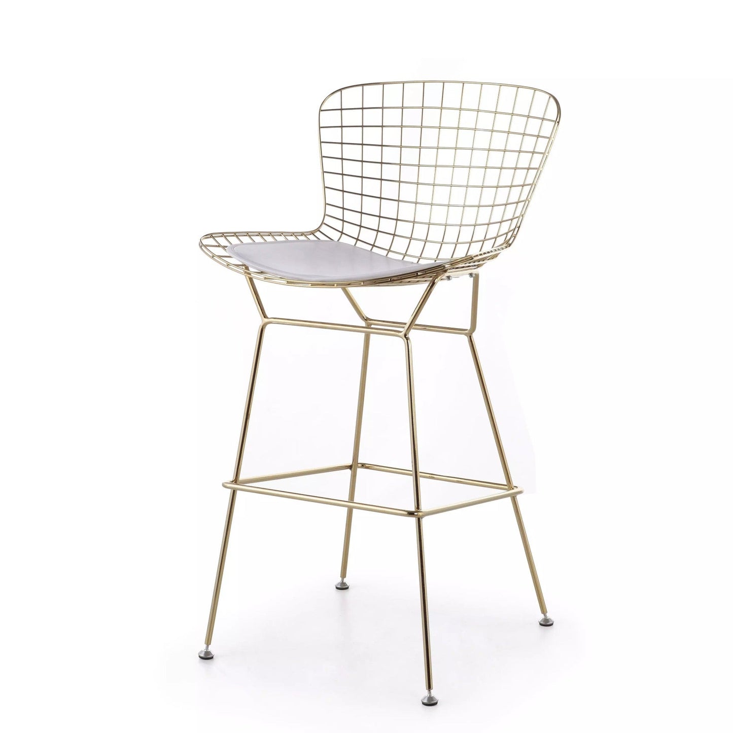 Stool Bar High Chair Design Leather Gold Stainless Steel Home Restaurant Chair