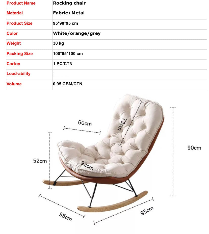 Rocking Chair Design Leisure Recliner Chair Lounge Living Room Accent Chairs