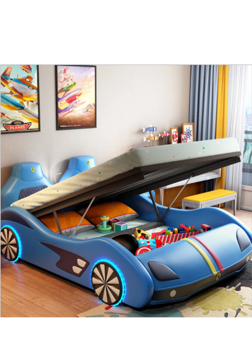 Kids Bed With Storage Music Multifunction Race Car Bed Children's Bedroom Furniture Children Beds